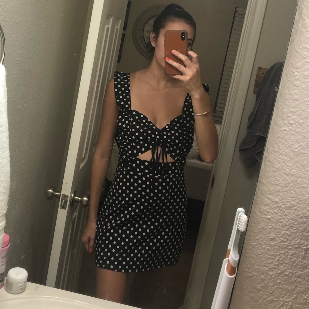 Majorelle polka dot dress